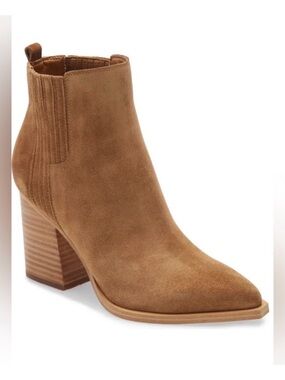 Marc Fischer Suede Ankle Boot in Tan